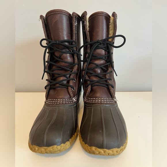 LL Bean Sherpa Lined Bean Boots 7 - Picture 2 of 6